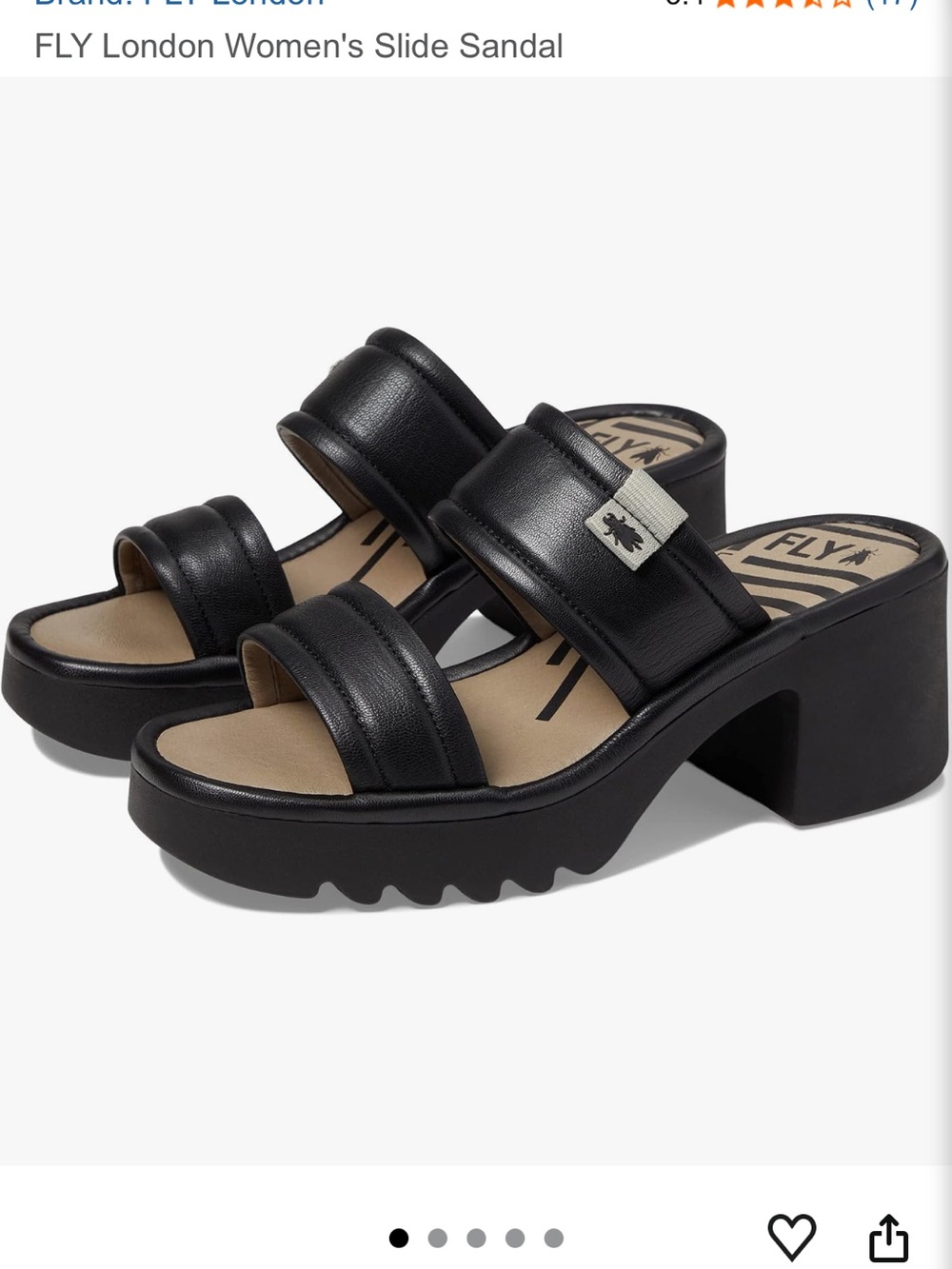 Fly London slide platform sandals - like new condition - size 7.5-8